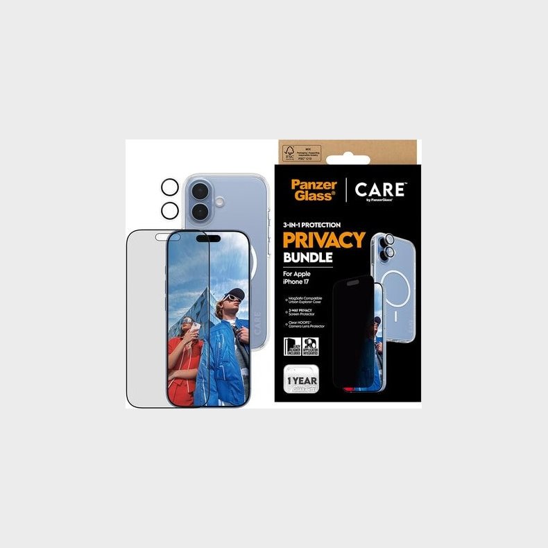 Care By Panzerglass - Iphone 17 - 3-in-1 Privacy Cover Bundle
