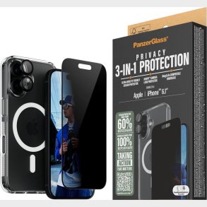 Panzerglass - Iphone 16 6.1'' - 3-i-1 Privacy Cover St