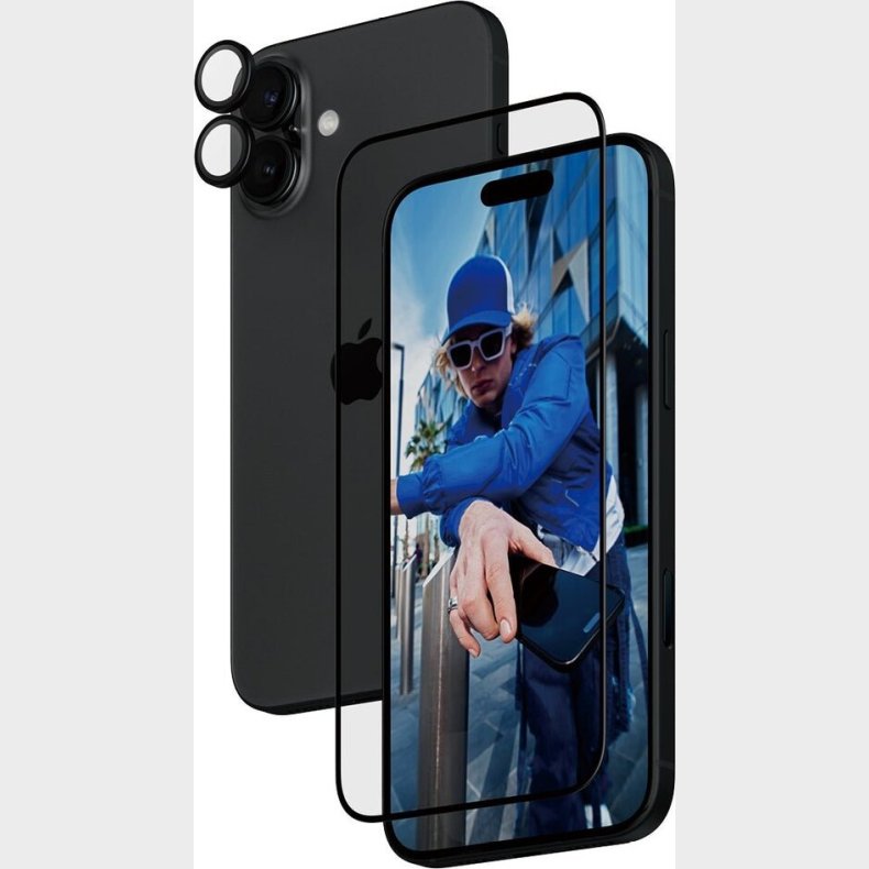 Panzerglass - Iphone 16 Plus 6.7'' - 2-i-1 Sk�rm Beskyttelsess�t