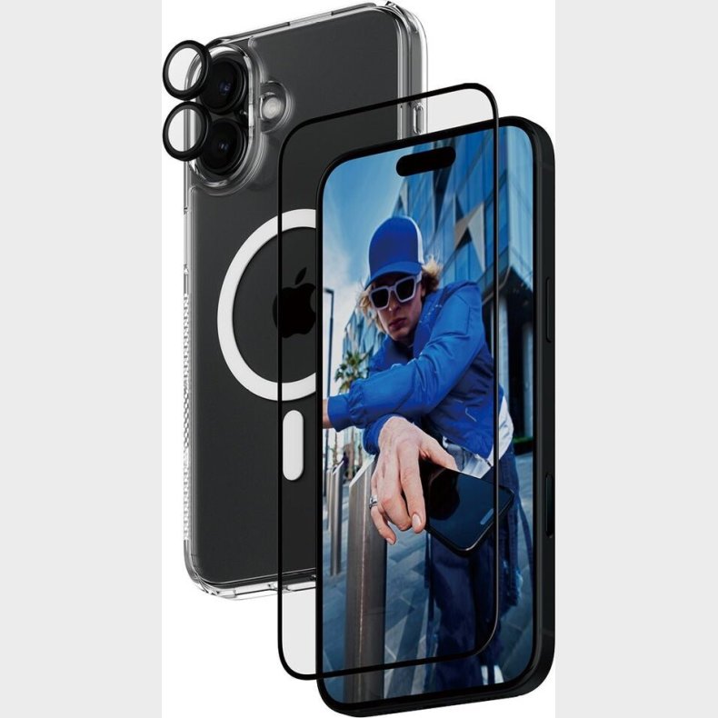 Panzerglass - Iphone 16 Plus 7'' - 3-i-1 Cover Beskyttelsess�t