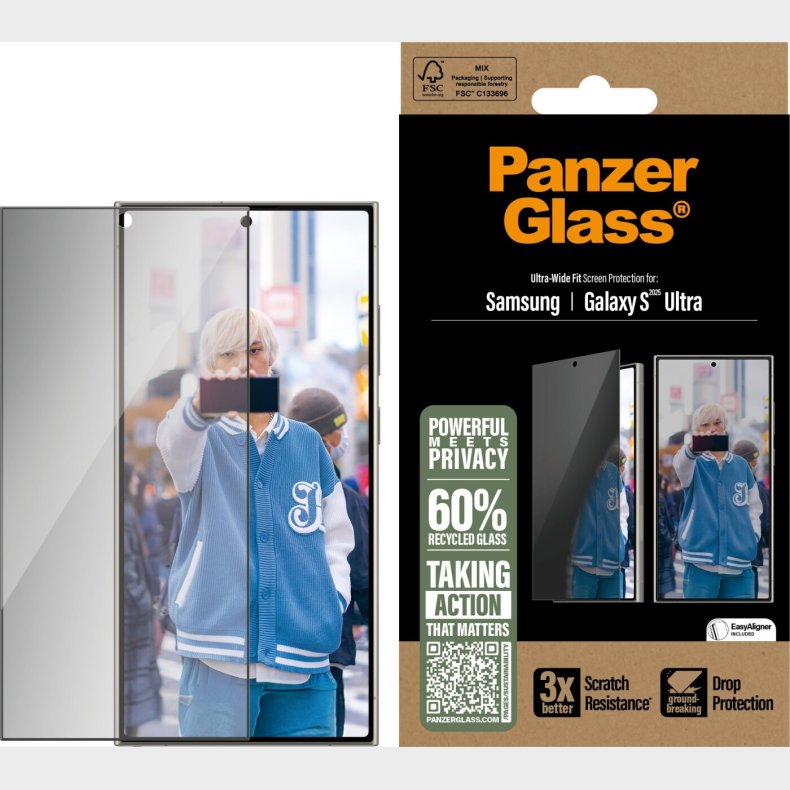 Panzerglass - Samsung Galaxy S2025 Ultra - Privacy Skrmbeskyttelse
