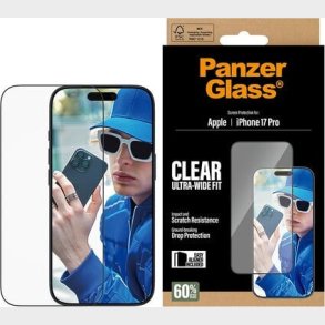 Panzerglass - Skrmbeskyttelse - Iphone 17 Pro - Ultra-wide Fit M. Easyaligner