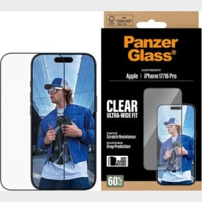 Panzerglass - Skrmbeskyttelse - Iphone 17/iphone 16 Pro - Ultra-wide Fit M. Easyaligner