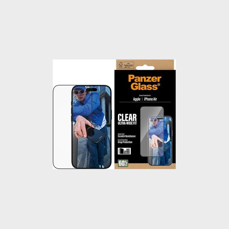 Panzerglass - Skrmbeskyttelse - Iphone Air - Ultra-wide Fit M. Easyaligner