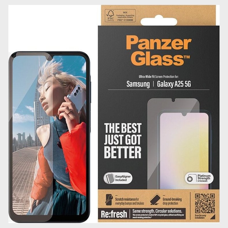 Panzerglass - Samsung Galaxy A25 5g - Skrmbeskyttelse - Ultra-wide