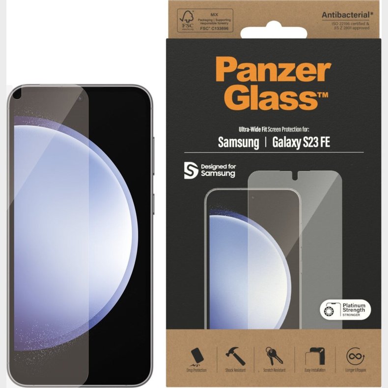 Panzerglass - Samsung Galaxy S23 Fe - Sk�rmbeskyttelse - Ultra-wide