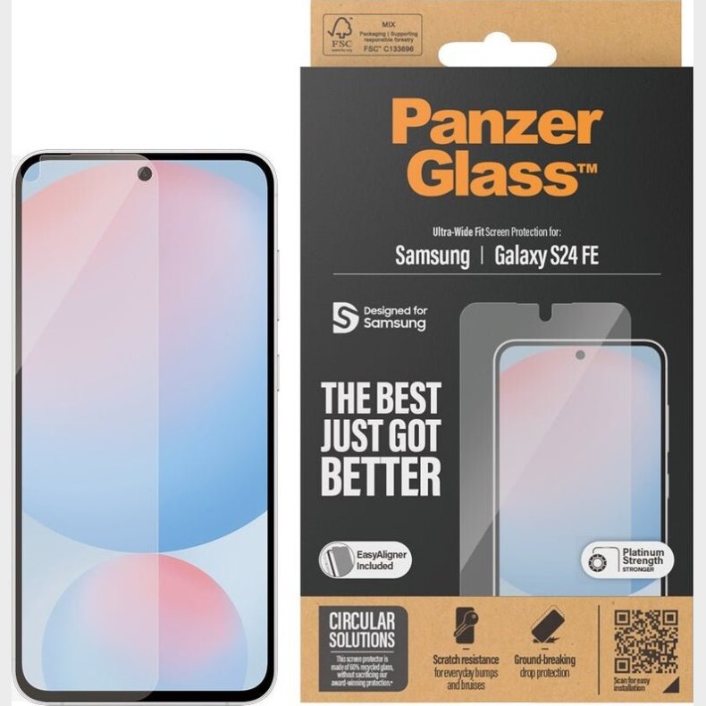 Panzerglass - Samsung Galaxy S24 Fe - Sk�rmbeskyttelse - Ultra-wide