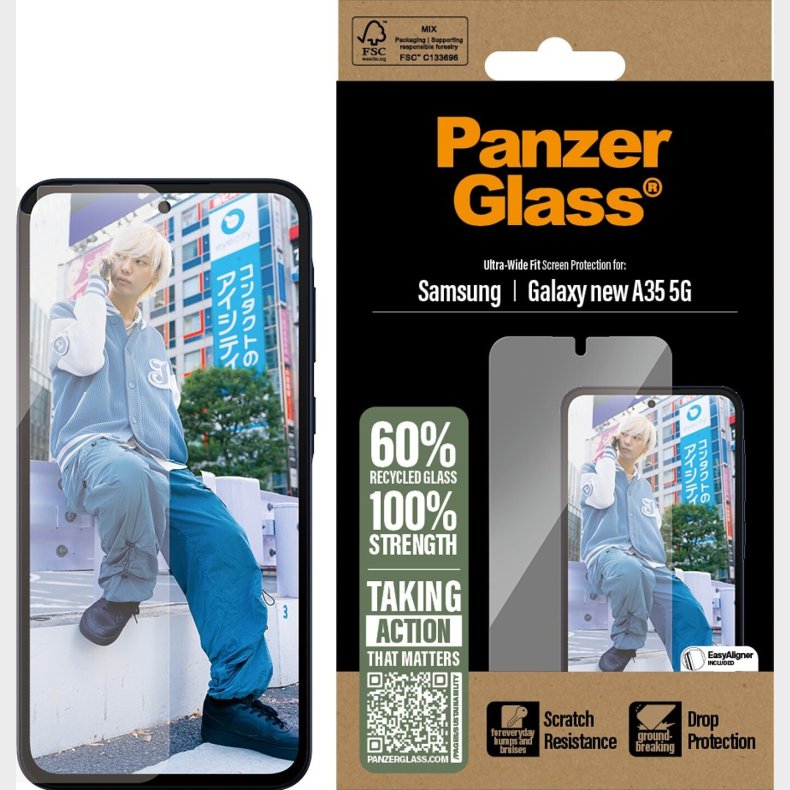 Panzerglass - Skrmbeskytter Galaxy Ny A35 5g Ultra Uwf