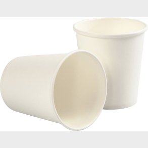 Papbger - H 7,8 Cm -  7,2 Cm - 205 Ml - Hvid - 50 Stk.