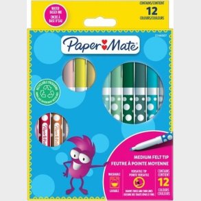 Paper Mate - B�rnetusser Med Filtspids (12 Styk)