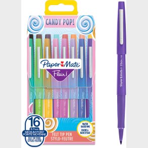 Paper Mate - Flair Penne Filtspids - Candy Pop Assorted Colours - 16 Styk