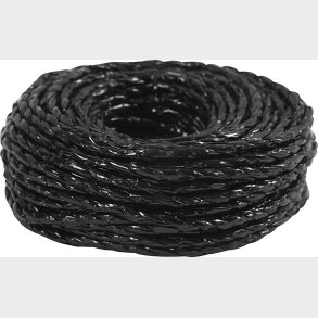 Papirgarn - Tykkelse 3,5-4 Mm - Sort - L 25 M