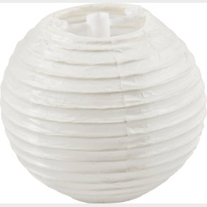 Papirlampe - Rund -  7,5 Cm - Hvid - 10 Stk.