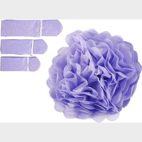 Papir Pomponer -  20+24+30 Cm - 16 G - Lilla - 3 Stk.