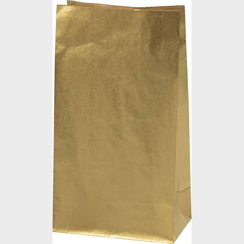 Papirposer - Guld - 27x9x15 Cm - 50 G - 100 Stk.