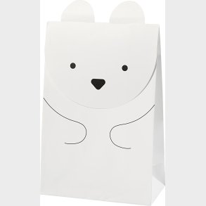 Papirposer - Isbjrn - Hvid - 18x6x12 Cm - 80 G - 6 Stk.