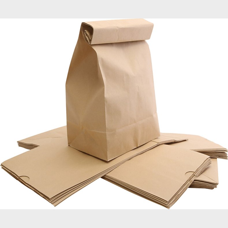 Papirposer - Brun - 15x25x43 Cm - 50 Stk.
