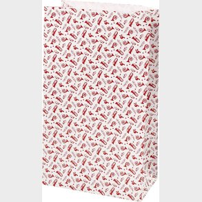 Papirposer - Trompet - Rd Hvid - 21x6x12 Cm - 8 Stk.