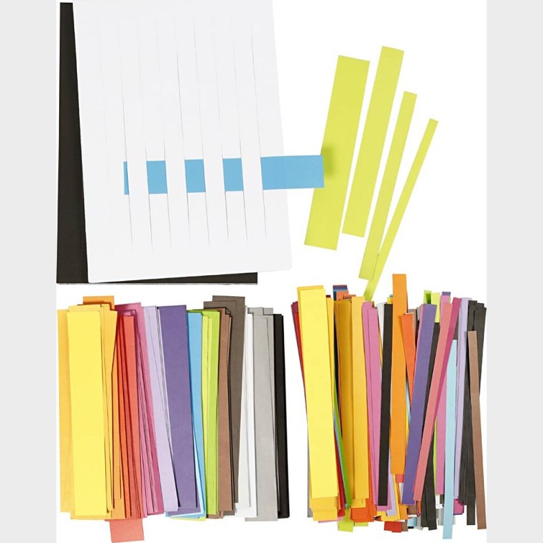 Papirvvning - L 21 Cm - B 10+15+25+35 Mm