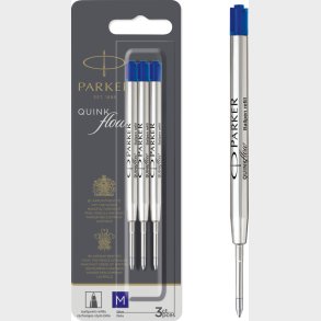 Parker - Quinkflow Kuglepen Blkpatroner - Bl - Medium