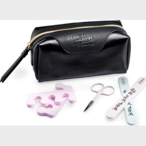 Gillian Jones - Manicure- & Pedicure St Inkl. Makeup Pung - Sort