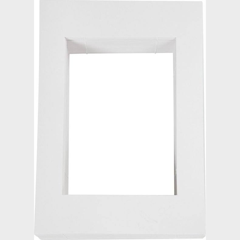 Passepartoutrammer  - Str. 19,8x28 Cm - 500 G - Hvid - 100 Stk.