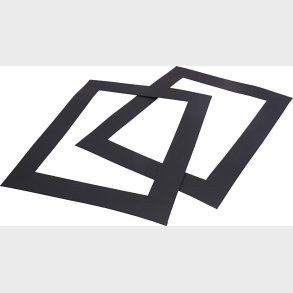 Passepartoutrammer - Udstansede - A4 - Str. 28,5x37 Cm - 500 G - Sort - 100 Stk.