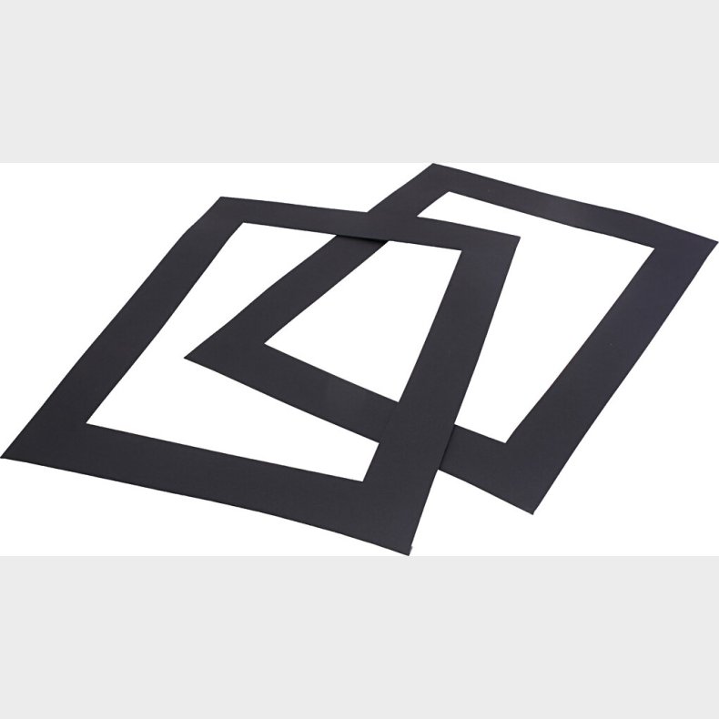 Passepartoutrammer - Udstansede - A4 - Str. 28,5x37 Cm - 500 G - Sort - 100 Stk.