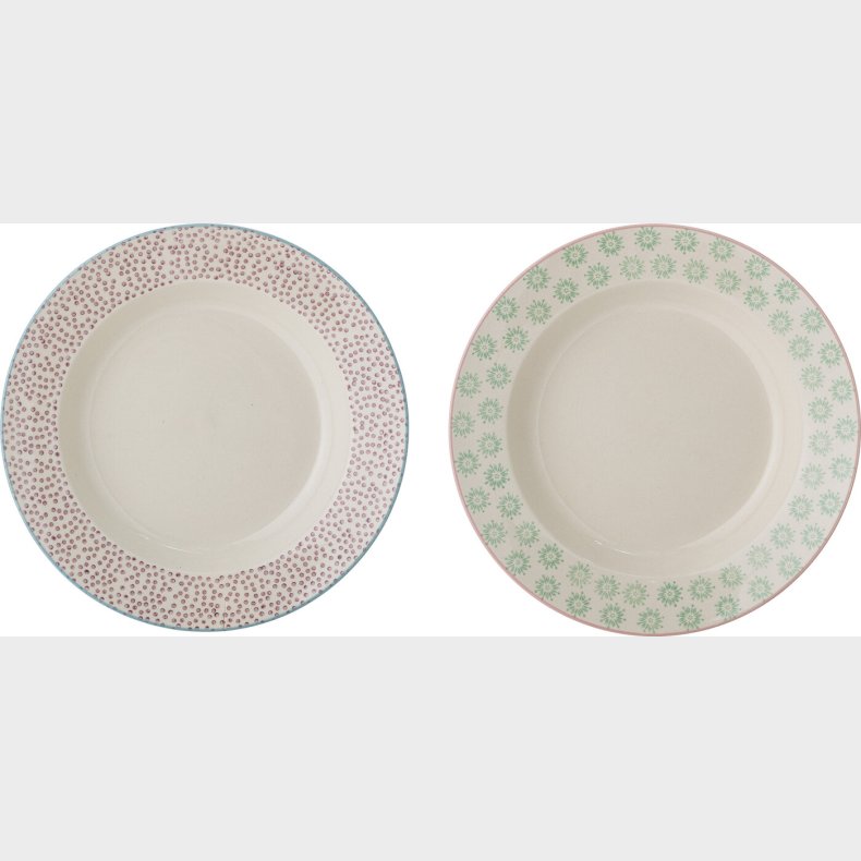 Bloomingville - Patrizia Pastatallerken - Grn - Stentj - 2 Stk