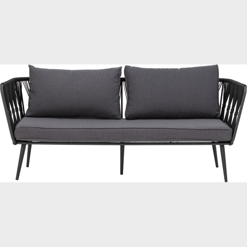 Bloomingville - Pavone Sofa - Sort - Metal - Havesofa - Flet