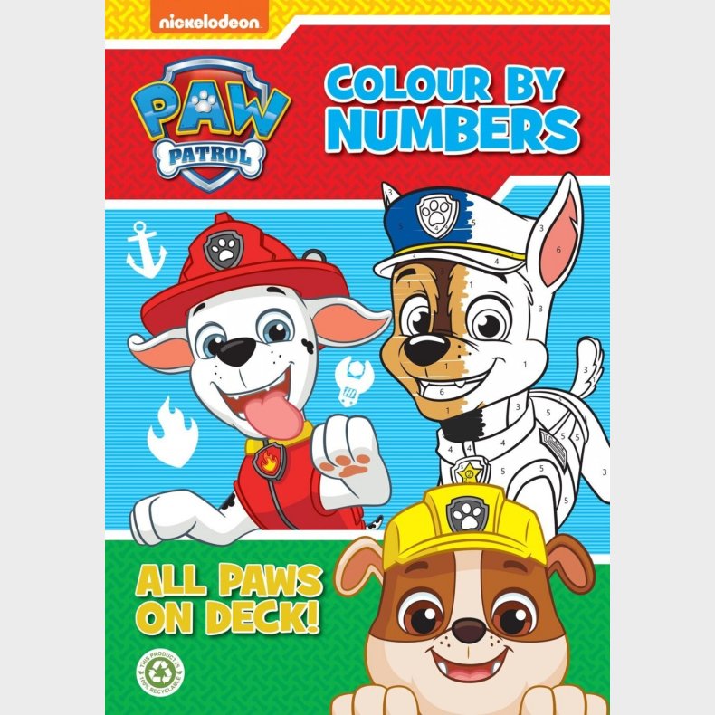 Paw Patrol Colour By Numbers Book - Alligator - Bog