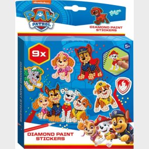 Paw Patrol - Diamond Art Klistermrker - 9 Stk