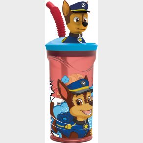 Paw Patrol - 3d Drikkeglas Til B�rn - Med Suger�r Og Figur