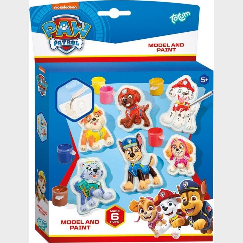 Paw Patrol - Afstbningsst Med Maling - 6 Stk