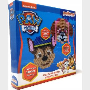 Paw Patrol Perleplader Med 1200 Stk Perler - Chase+skye