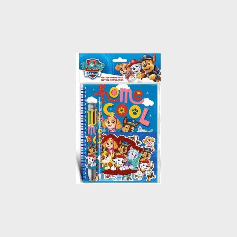 Paw Patrol - St Med Notesbog, Kuglepen Og Blyant