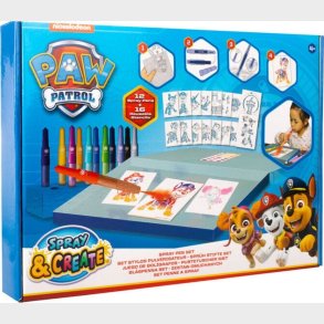 Paw Patrol - Spray Pen Malest - 12 Farver