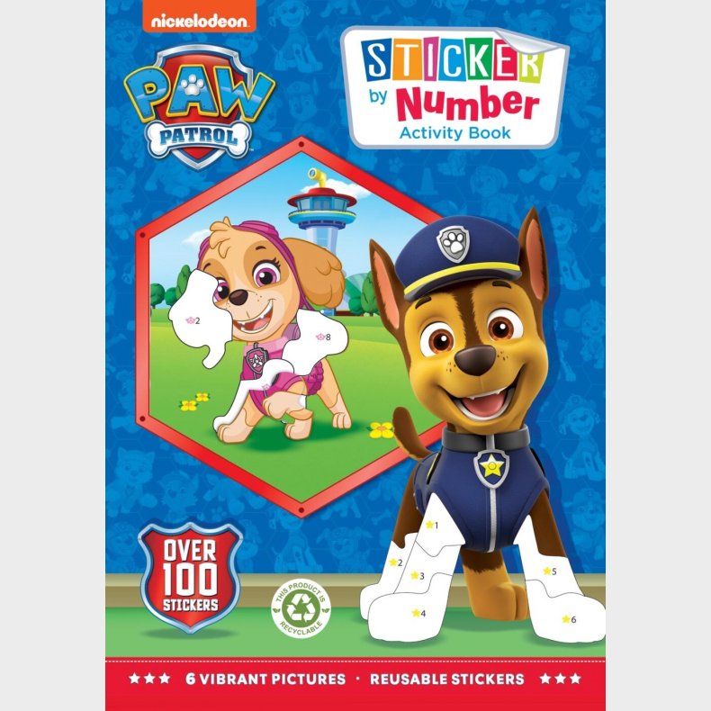 Paw Patrol Sticker By Number Book - Alligator - Bog