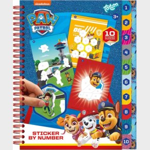 Paw Patrol - Sticker By Number Bog - 10 Sider - Bog