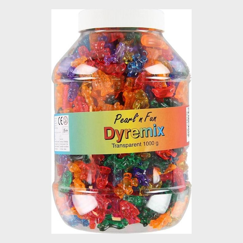 Pearl 'n Fun Perler - Dyr - Transparent - 25 Mm - 1000 G I Btte