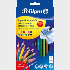 Pelikan 12 Col Pencils Aquarell - Hexa