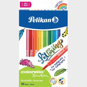 Pelikan - Colorella Brush Pen Penseltusser - 10 Farver