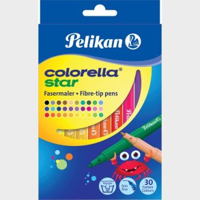 Pelikan - Colorella Star Vaskbare Tusser - Fin - 30 Farver