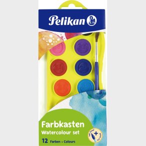 Pelikan - Vandfarve St Med Pensel - 12 Farver