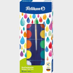 Pelikan - Vandfarve St Med Pensel - 12 Farver