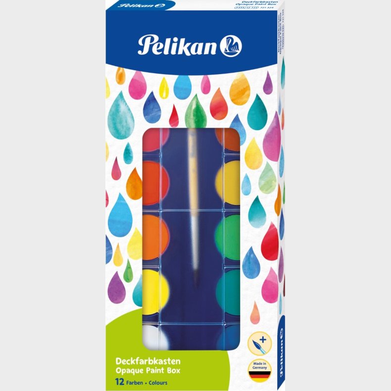 Pelikan - Vandfarve St Med Pensel - 12 Farver