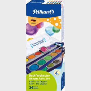 Pelikan - Vandfarve St Med Dkhvid - 24 Farver