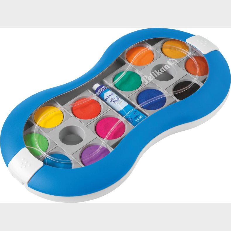 Pelikan - Vandfarve St Med Dkhvid - Space - Bl - 12 Farver