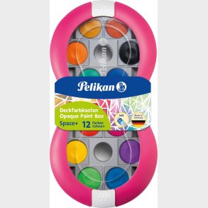 Pelikan - Vandfarve St Med Dkhvid - Space - Pink - 12 Farver