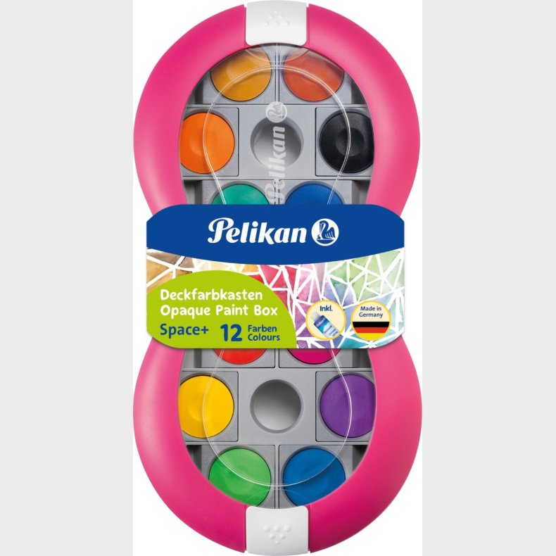 Pelikan - Vandfarve St Med Dkhvid - Space - Pink - 12 Farver